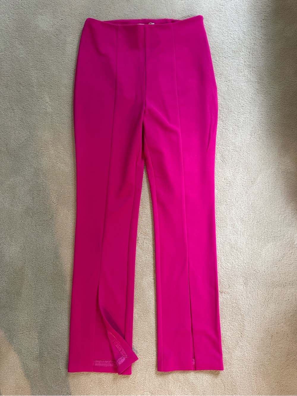 Trina Turk Slim High-Rise Trousers in “Trina Pink”
